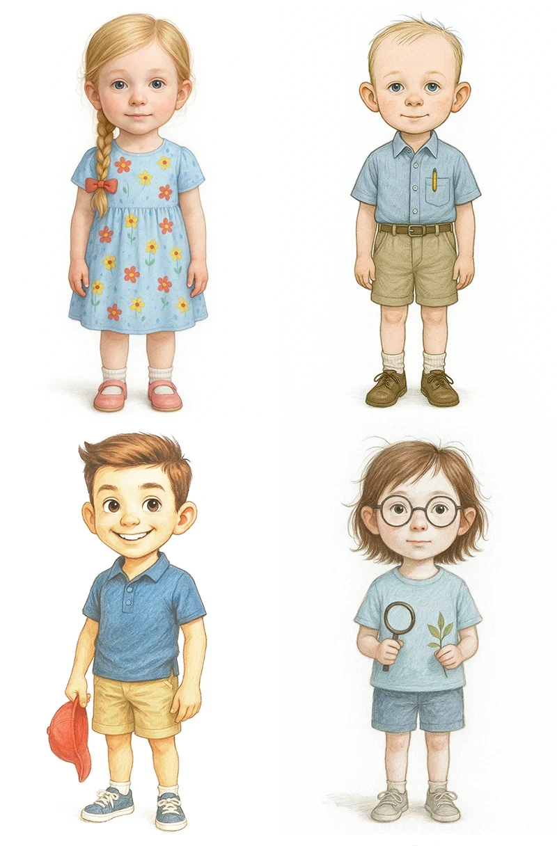 Children learning and exploring